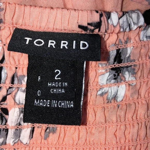 TORRID size 2X floral baby doll top - Picture 4 of 8